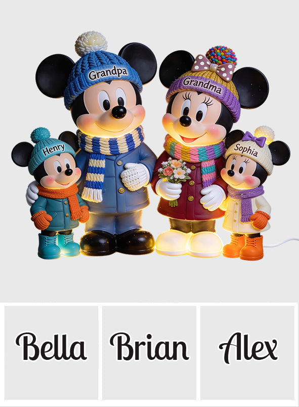 Merry Christmas - Personalized Mouse Acrylic LED Night Light