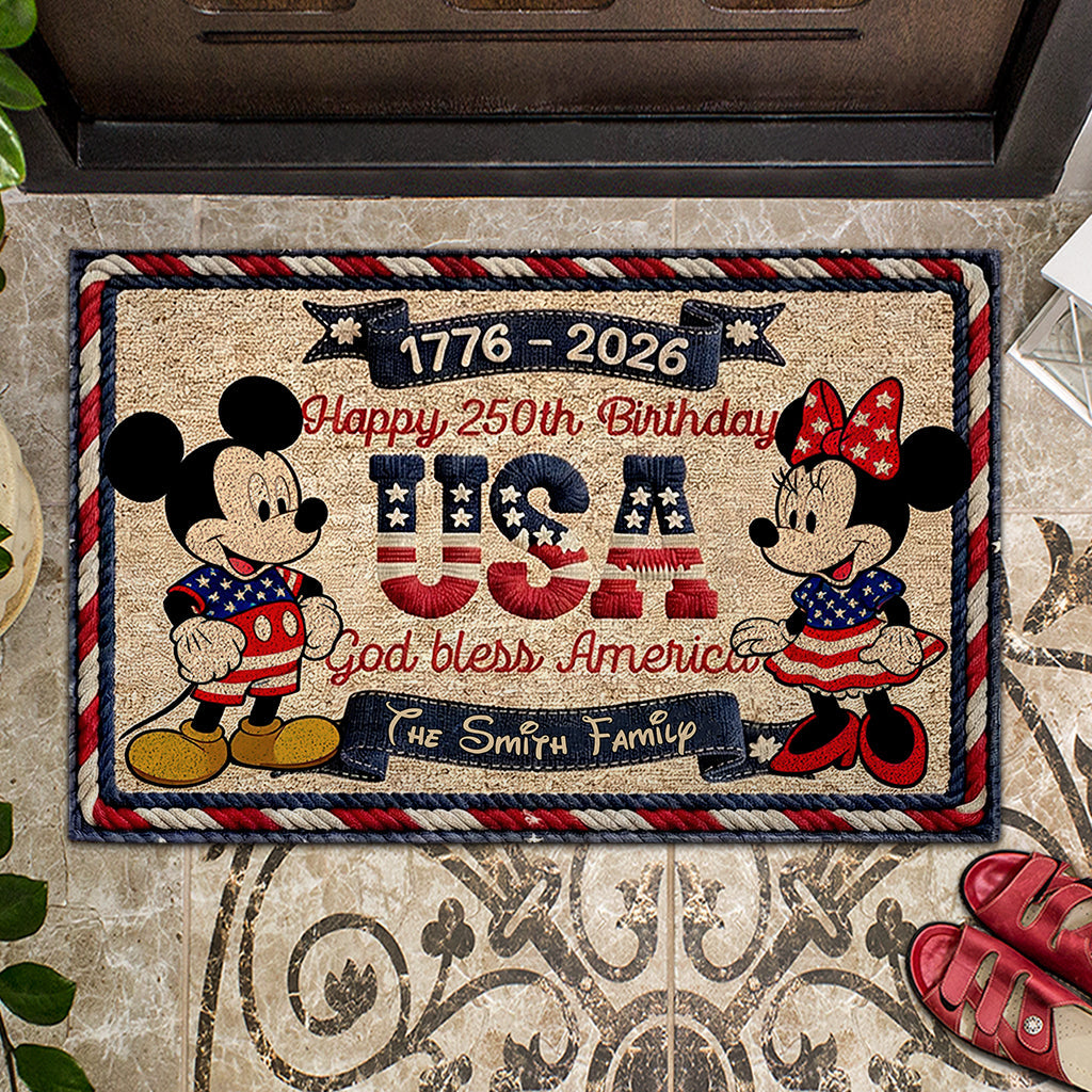 250th Birthday - Personalized Mouse Doormat