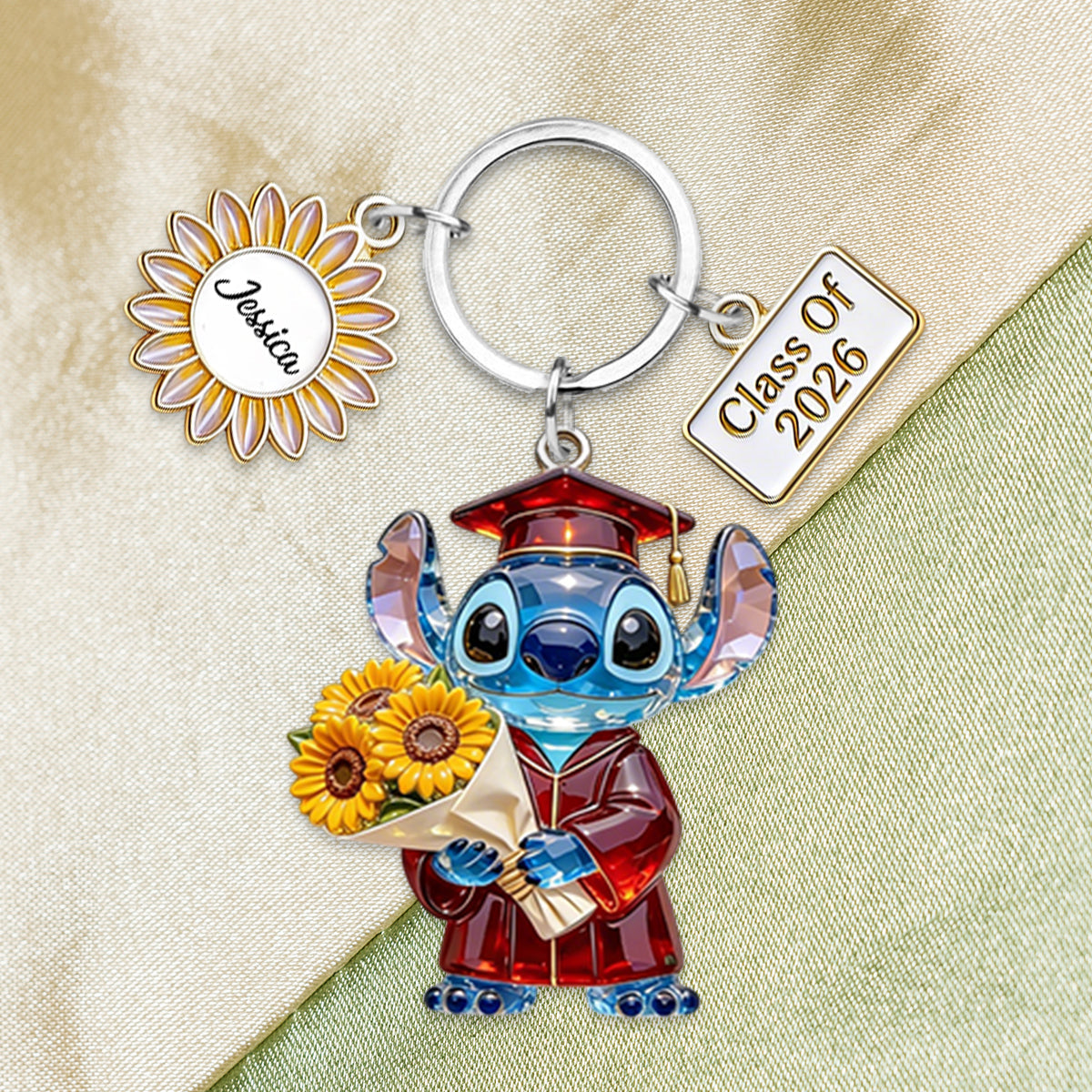 Class Of 2026 - Personalized Ohana Keychain With Charms