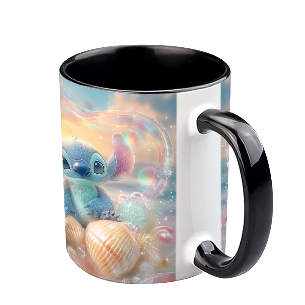 Blue Ohana Summer Vibes - Personalized Ohana Accent Mug
