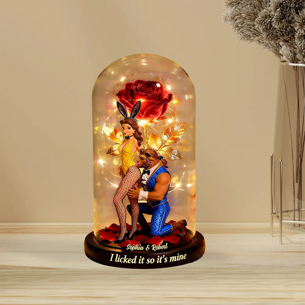 I Licked It So It's Mine - Personalized Beauty And The Beast Custom Shaped Acrylic Plaque