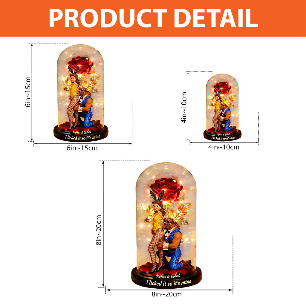 I Licked It So It's Mine - Personalized Beauty And The Beast Custom Shaped Acrylic Plaque