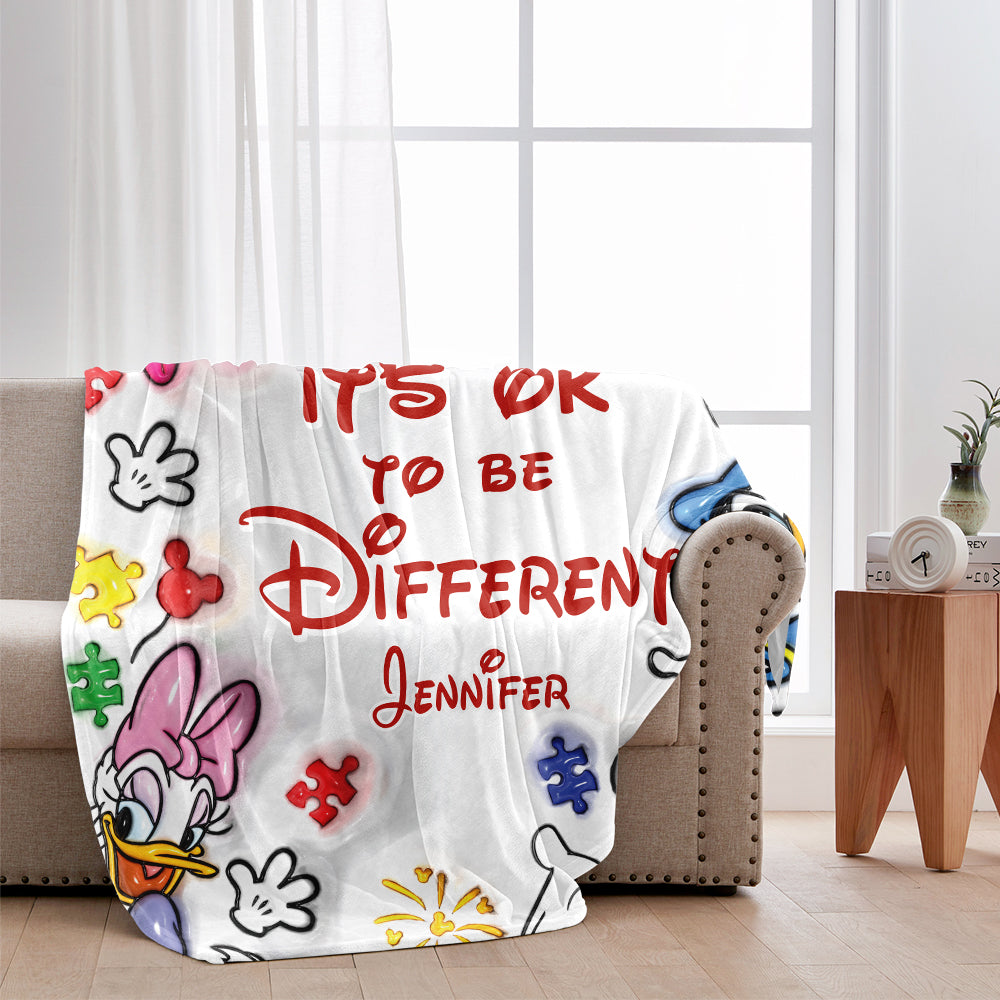 It's Ok To Be Different - Personalized Autism Awareness Blanket