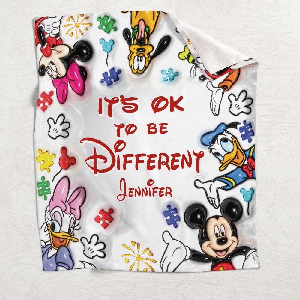 It's Ok To Be Different - Personalized Autism Awareness Blanket