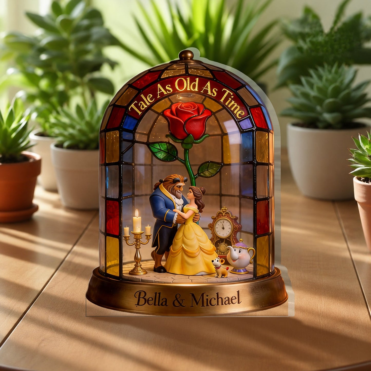Tale As Old As Time - Personalized Beauty And The Beast 2-Side Printed Acrylic Plaque