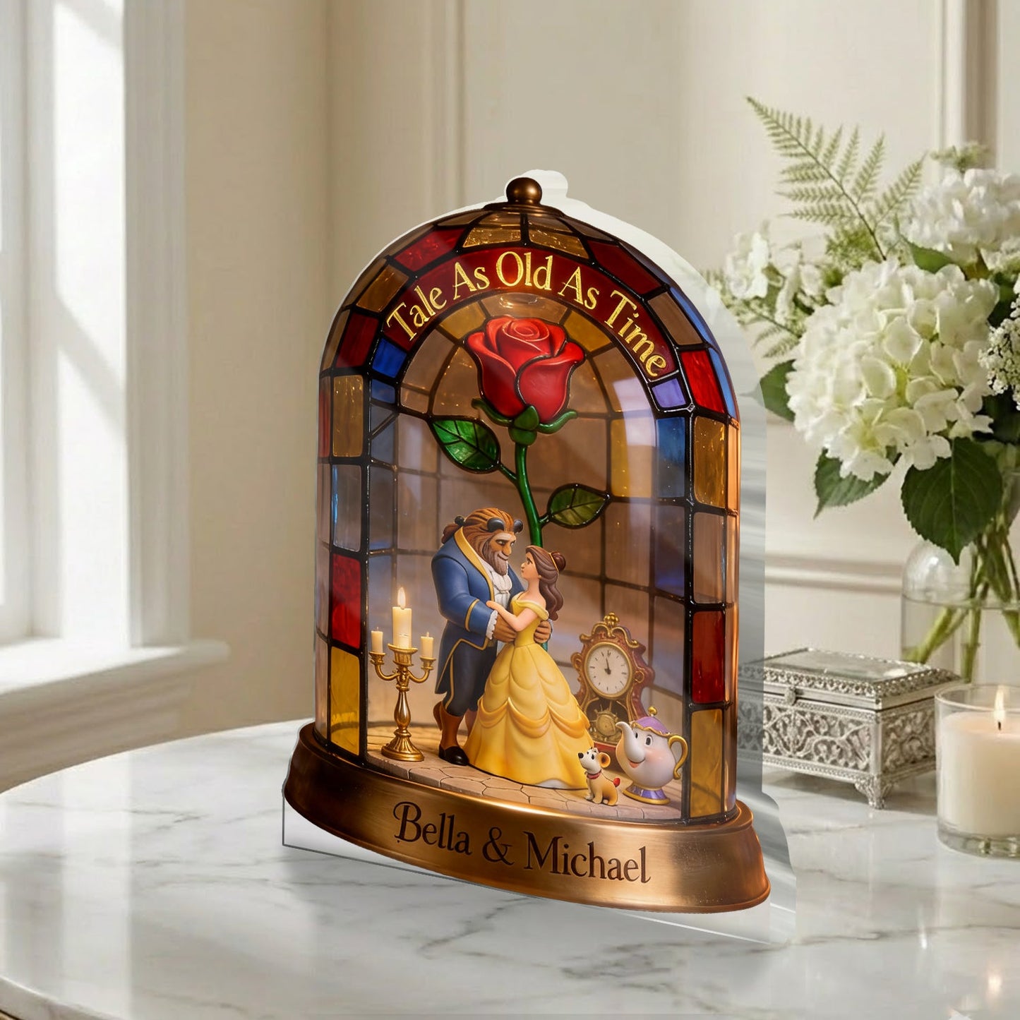 Tale As Old As Time - Personalized Beauty And The Beast 2-Side Printed Acrylic Plaque