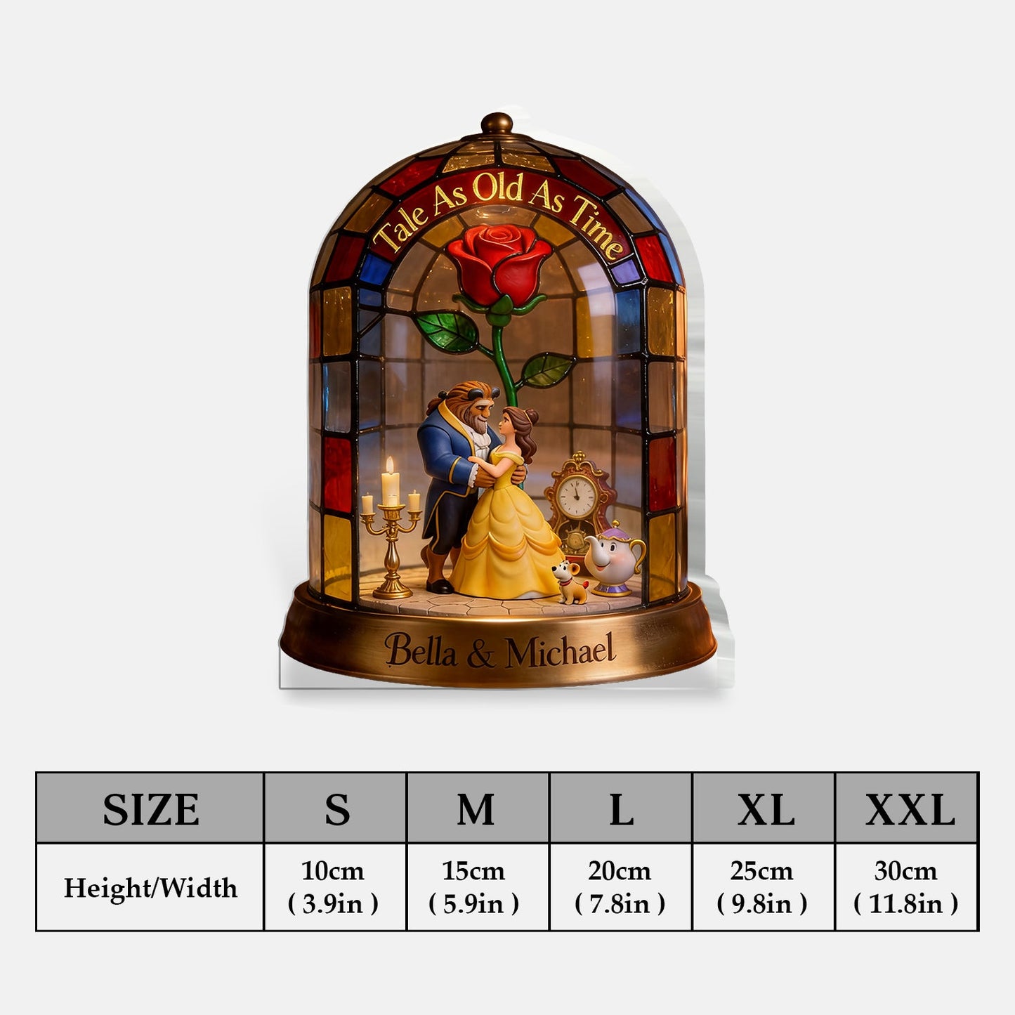 Tale As Old As Time - Personalized Beauty And The Beast 2-Side Printed Acrylic Plaque