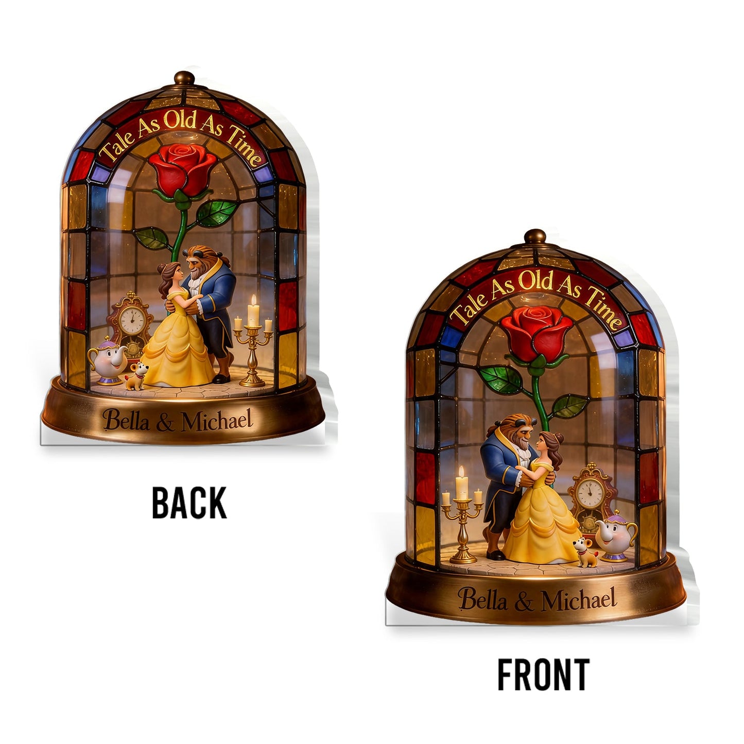 Tale As Old As Time - Personalized Beauty And The Beast 2-Side Printed Acrylic Plaque