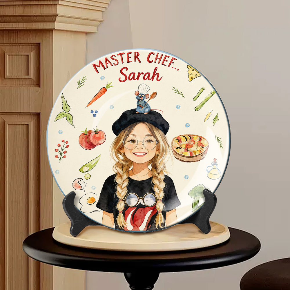 Happy Cooker - Personalized Mouse Ceramic Round Plate