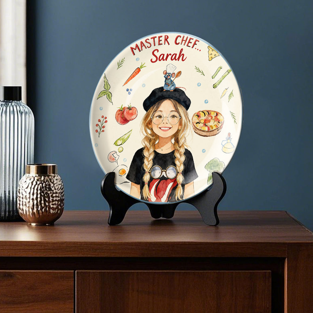 Happy Cooker - Personalized Mouse Ceramic Round Plate