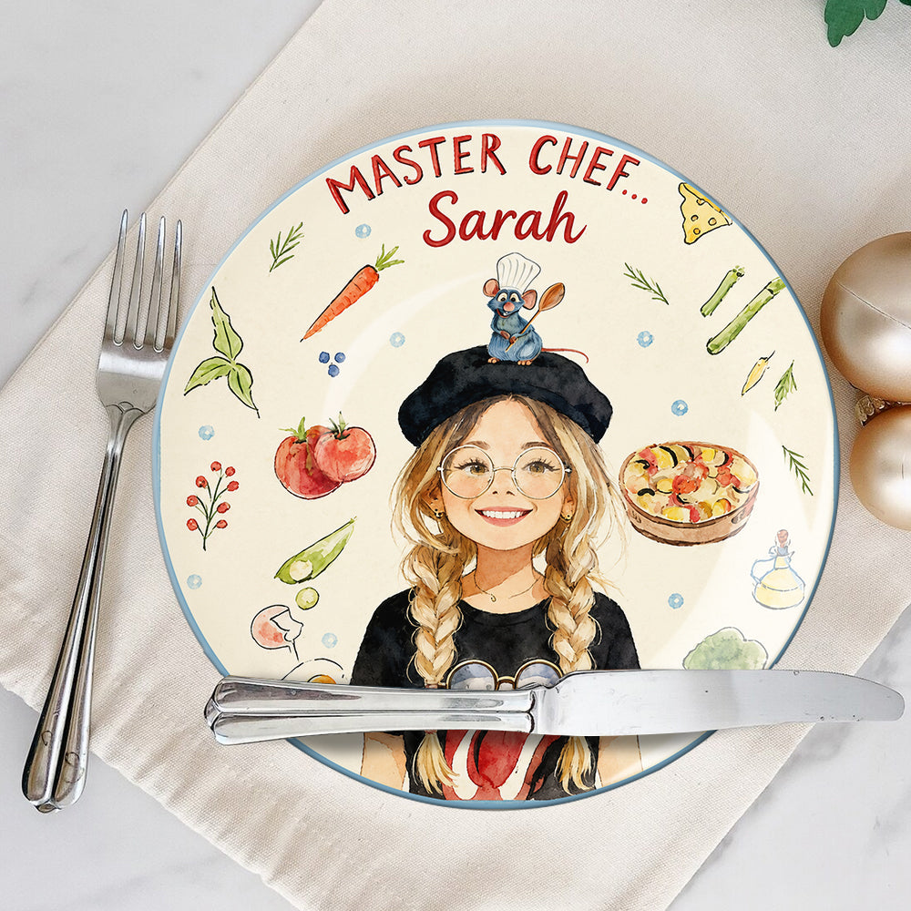 Happy Cooker - Personalized Mouse Ceramic Round Plate