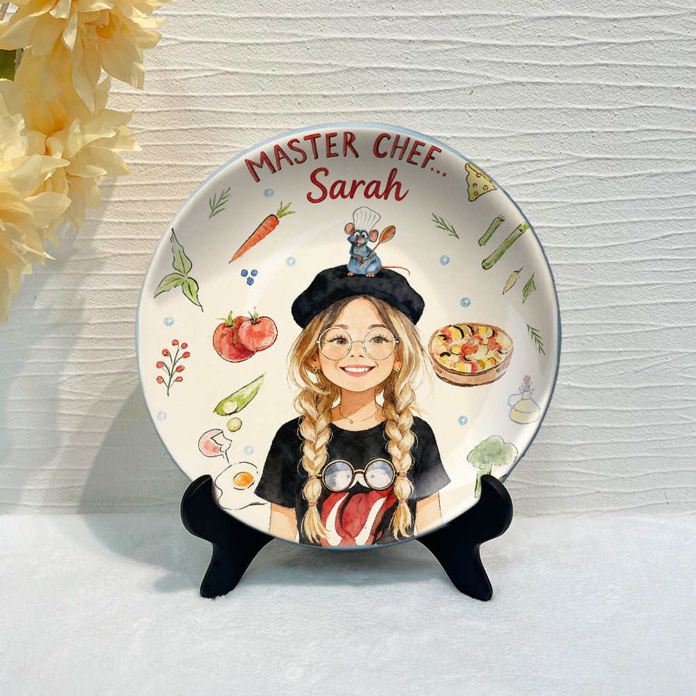 Happy Cooker - Personalized Mouse Ceramic Round Plate
