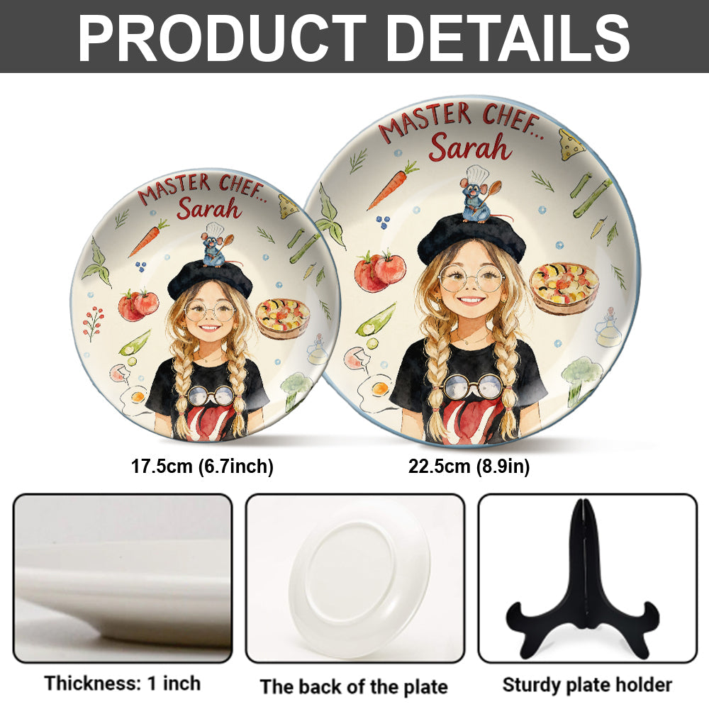 Happy Cooker - Personalized Mouse Ceramic Round Plate