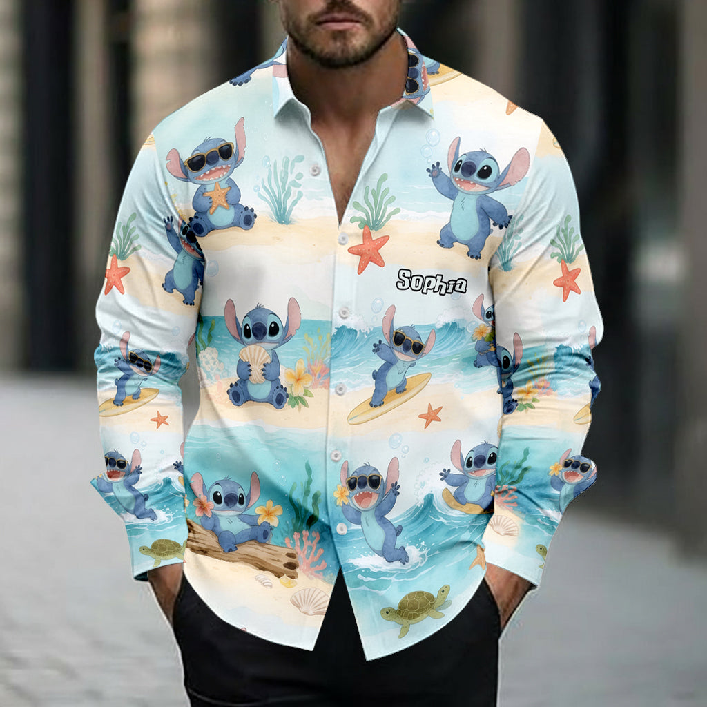 Ohana Means Family - Personalized Ohana Button-Up Shirt