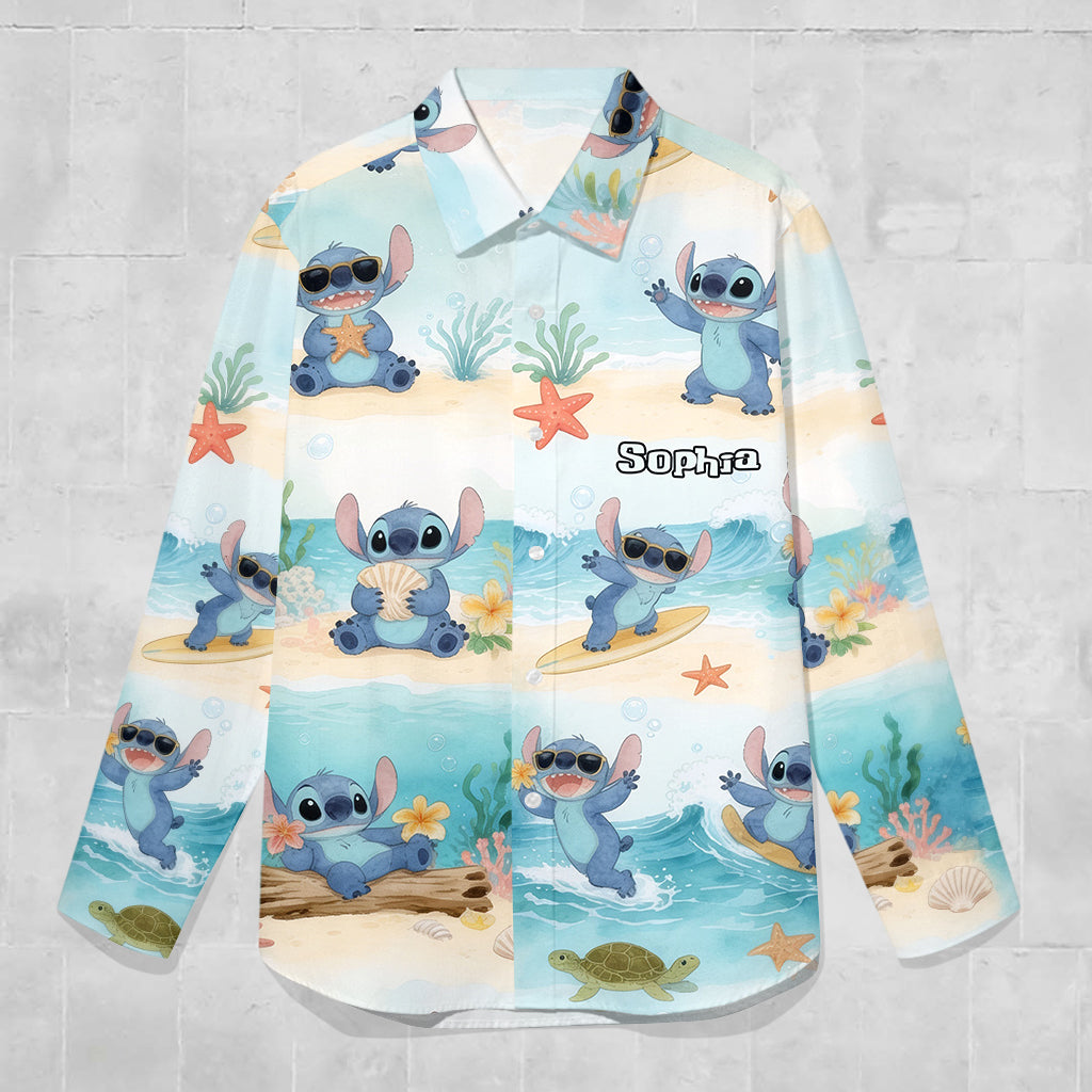 Ohana Means Family - Personalized Ohana Button-Up Shirt