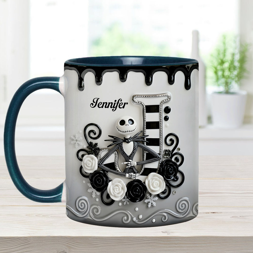 The Christmas Nightmare, Initial Customized - Personalized Nightmare Accent Mug & Coaster