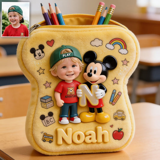 Custom Photo, Alphabet, Any Character - Personalized Kid Plush Pouch