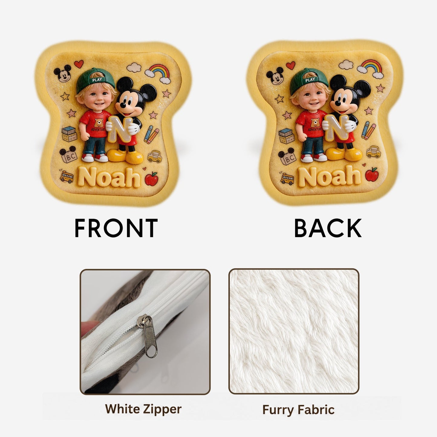 Custom Photo, Alphabet, Any Character - Personalized Kid Plush Pouch