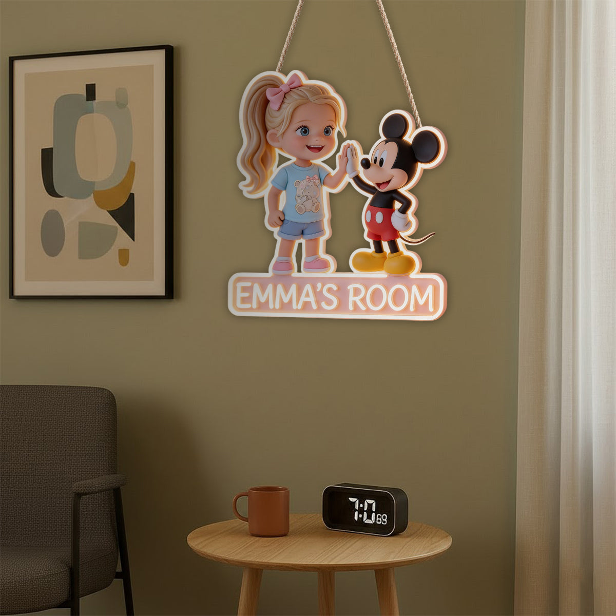 Custom Any Photo - Personalized Mouse LED Light Acrylic Sign