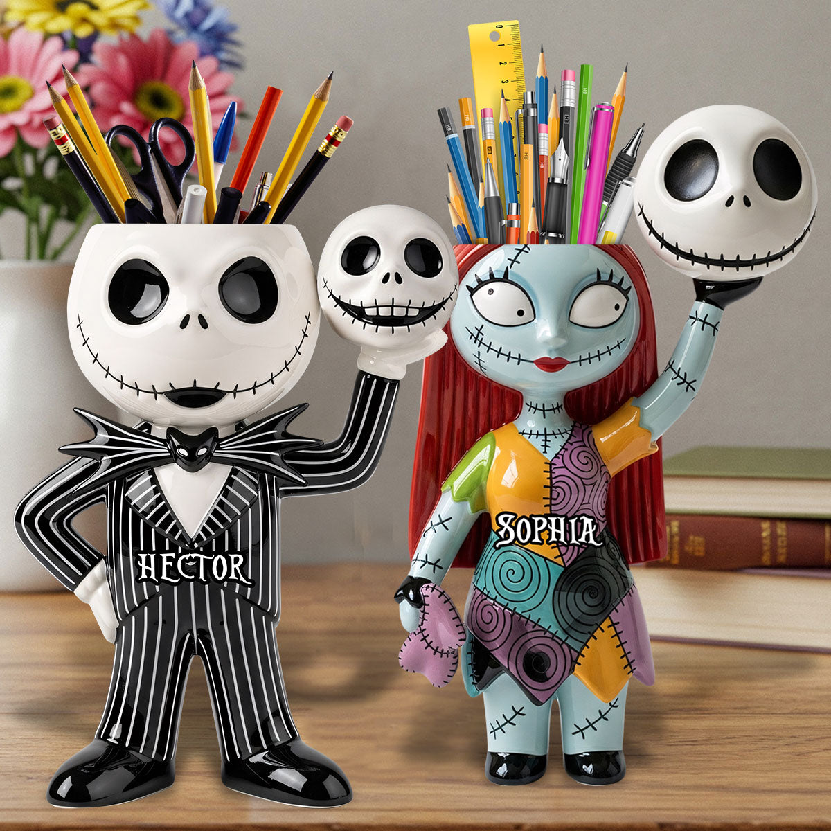 Cute Jack - Personalized Nightmare Wooden Pen Holder