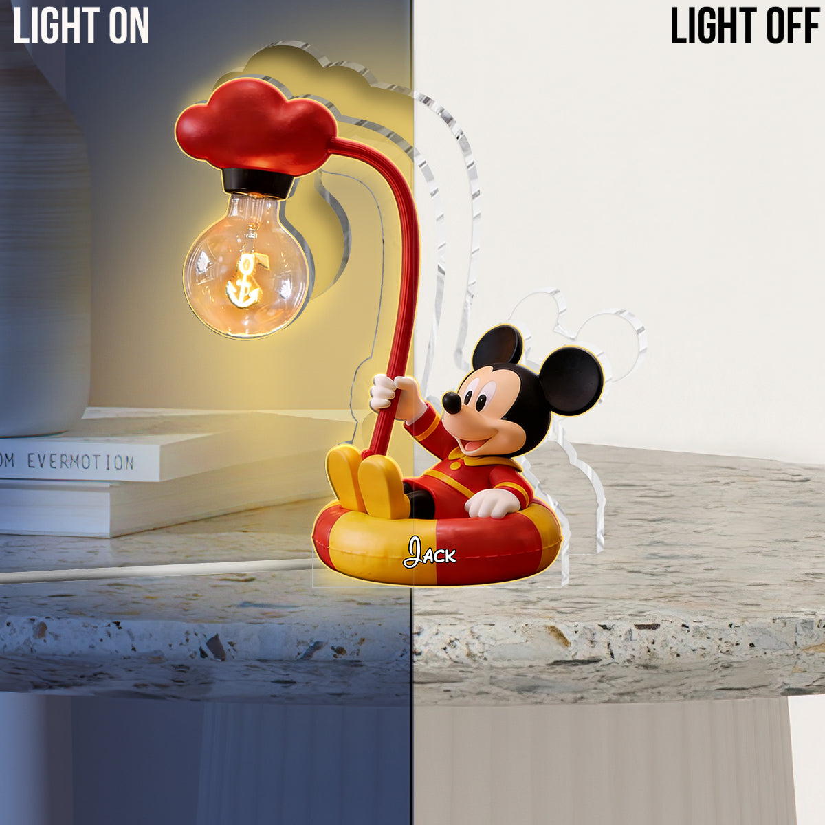 Cartoon Mouse, Cartoon Characters - Personalized Mouse Acrylic LED Night Light
