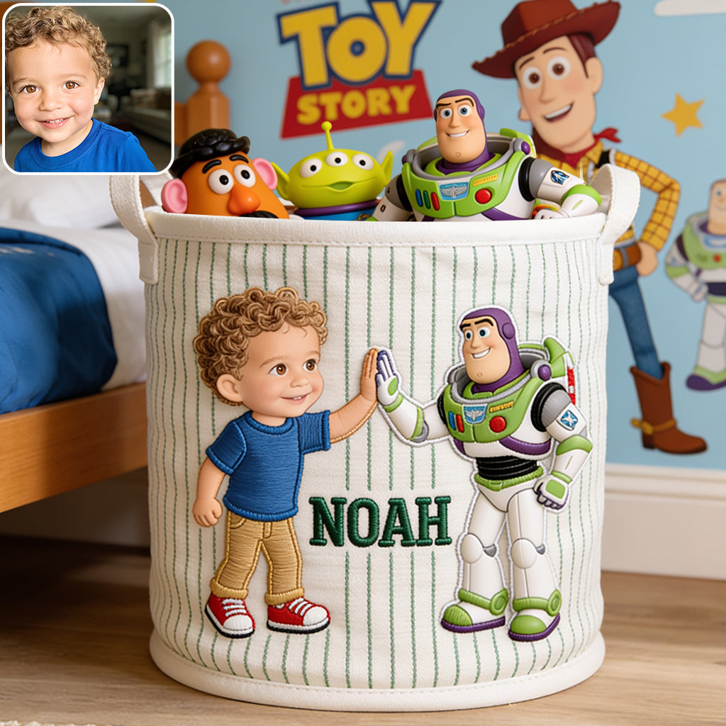 Kids Toy Storage Basket - Personalized Movie For Kids Storage Basket