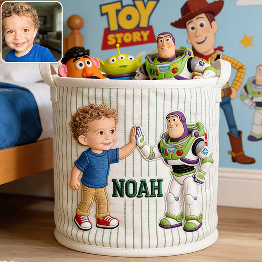 Kids Toy Storage Basket - Personalized Movie For Kids Storage Basket