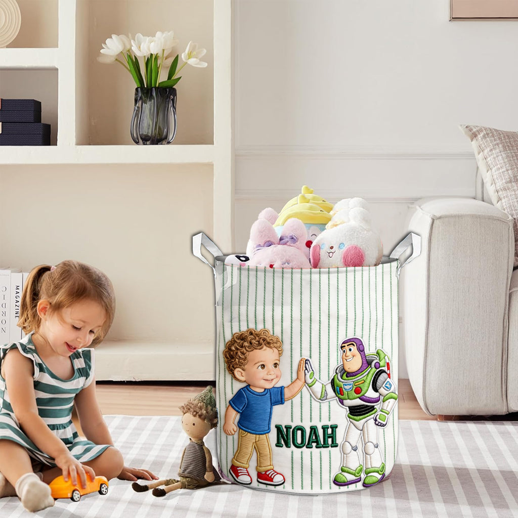 Kids Toy Storage Basket - Personalized Movie For Kids Storage Basket