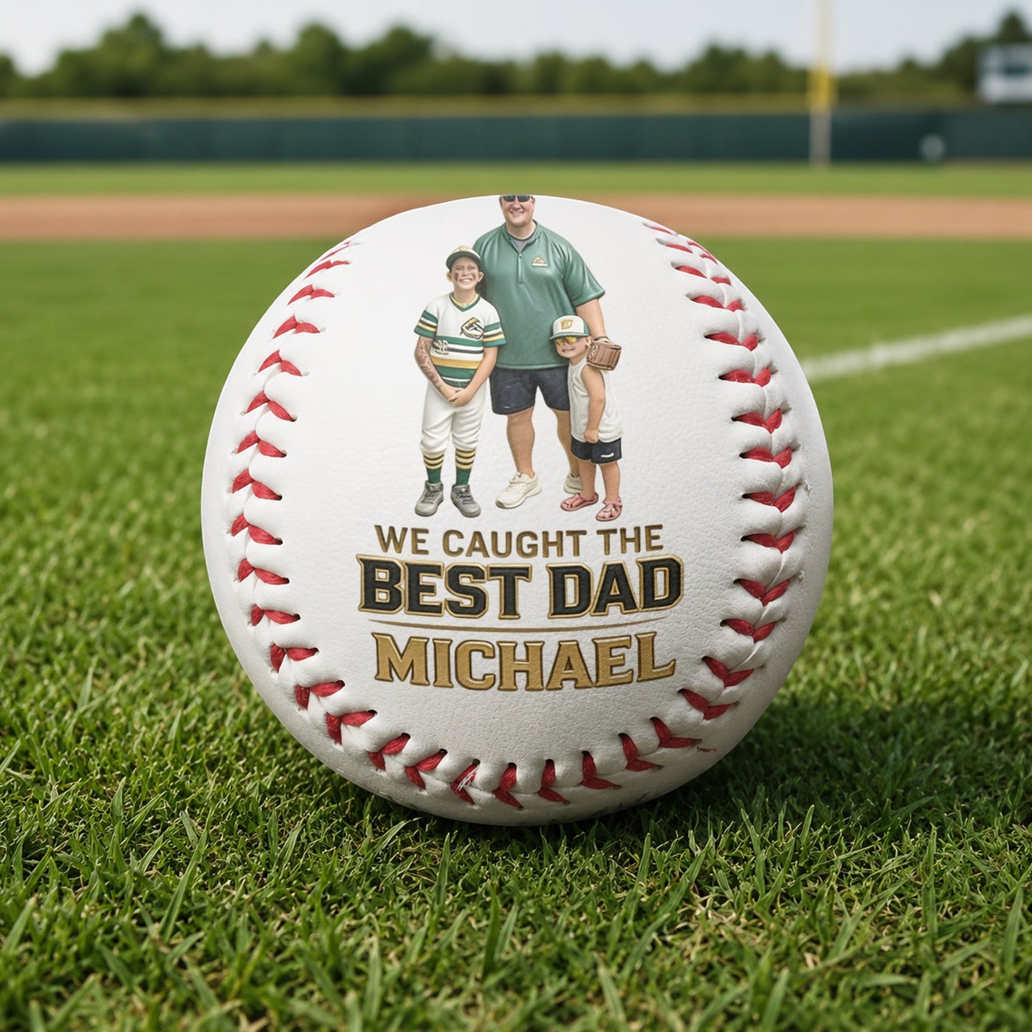 Baseball Dad - Personalized Baseball Multi-Sport Ball