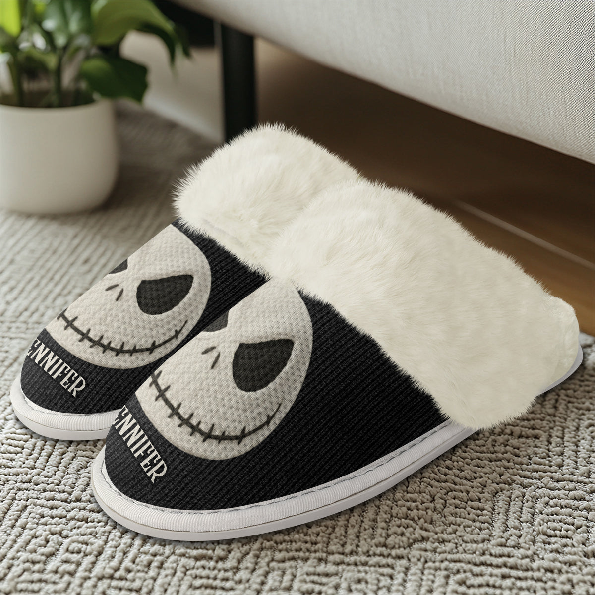 The Nightmare - Personalized Nightmare Slippers With Fur Lining
