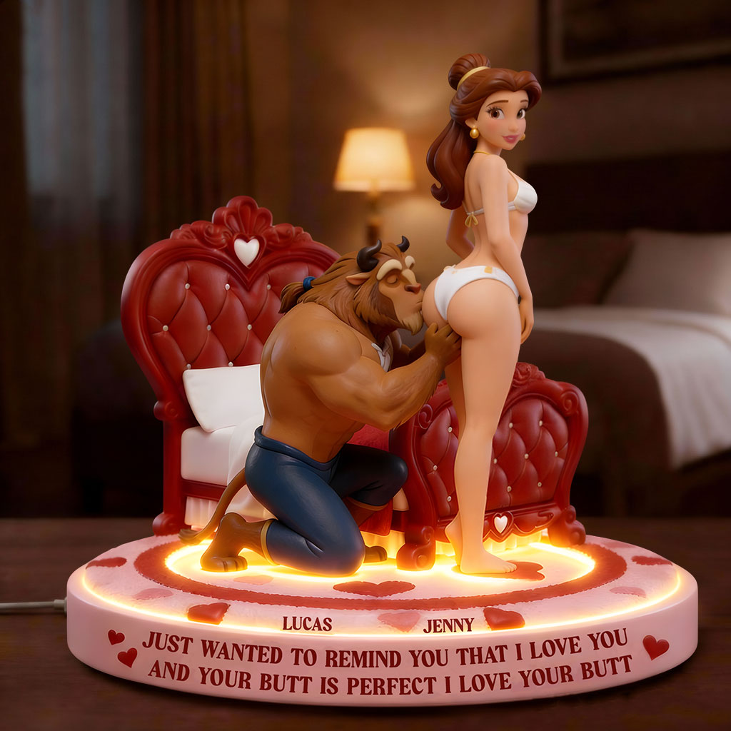 Your Butt Is Perfect, Funny Couple Gift - Personalized Beauty And The Beast Custom Shaped Acrylic Plaque
