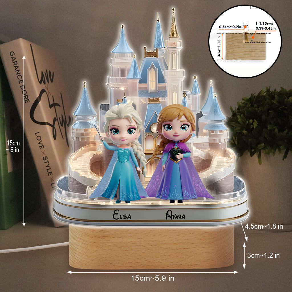 Magical Princess - Personalized Mouse Shaped Plaque Light Base