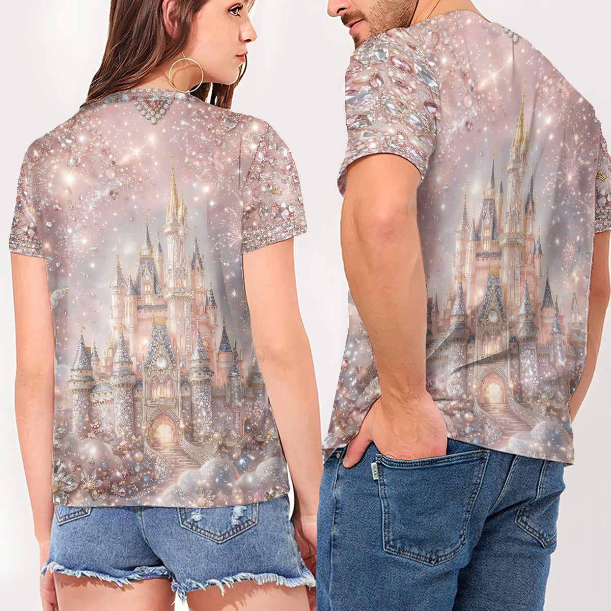 Magic Castle - Personalized Dream Trip Fully Printed V-Neck T-Shirt