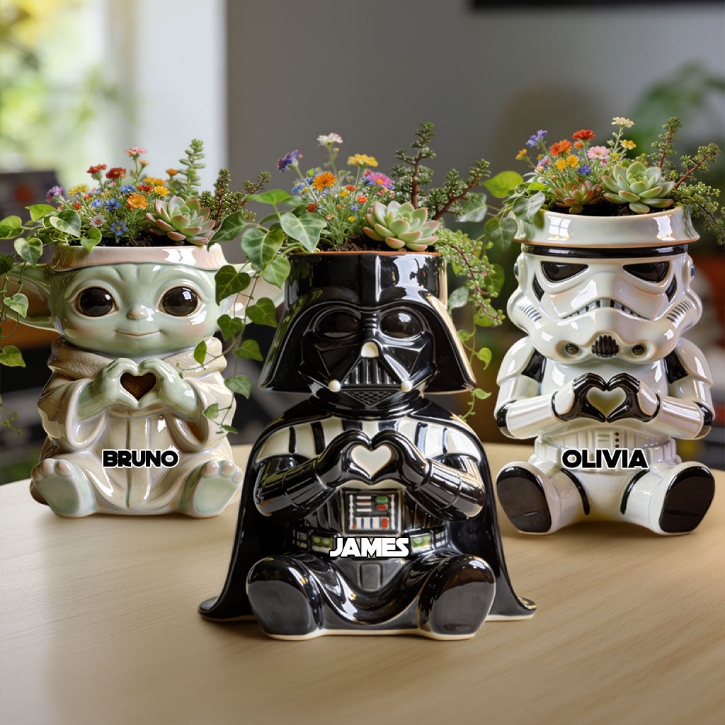 May The Force Be With You - Personalized The Force Acrylic Pot