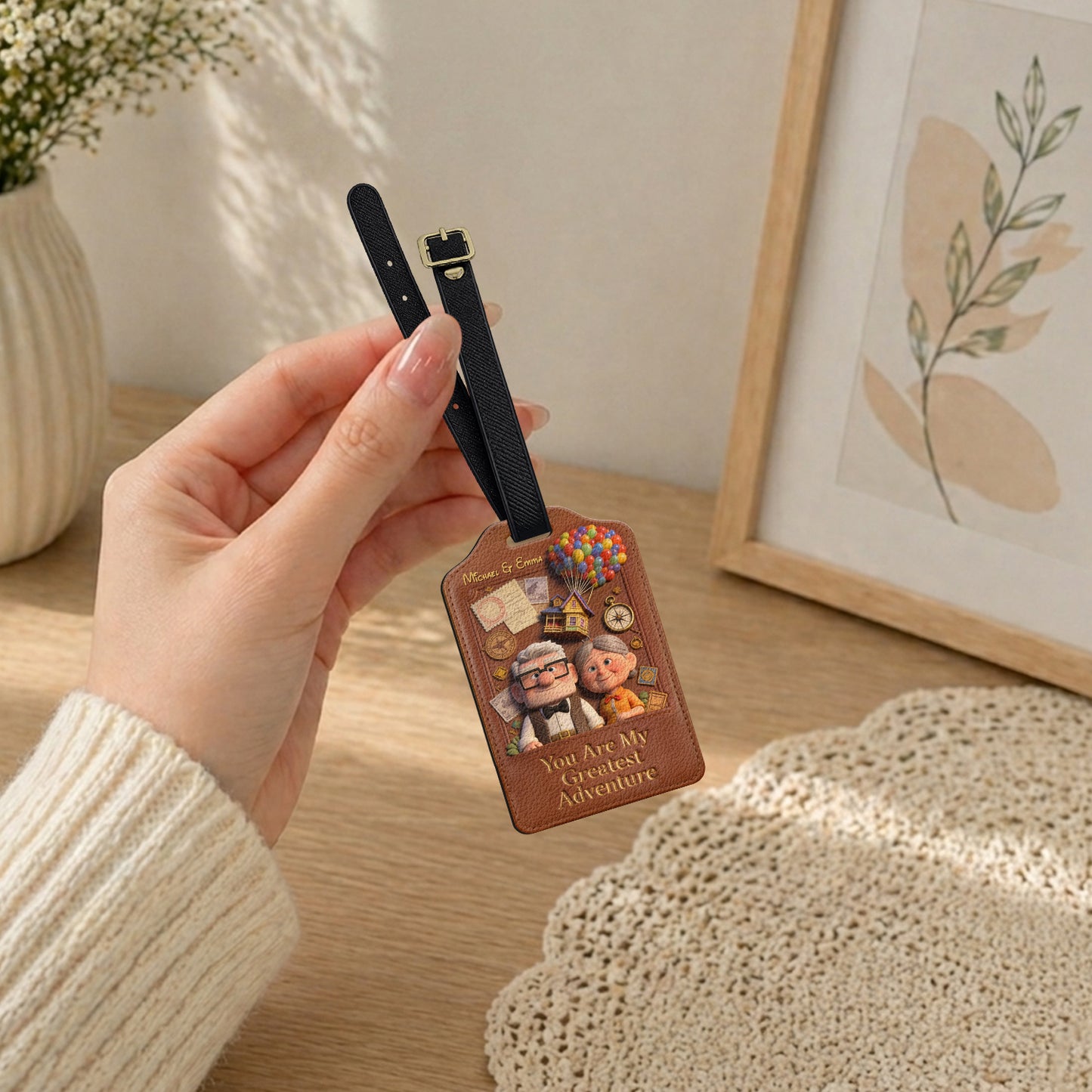 You Are My Greatest Adventure - Personalized Up Movie Couple Passport Holder & Luggage Tag Set