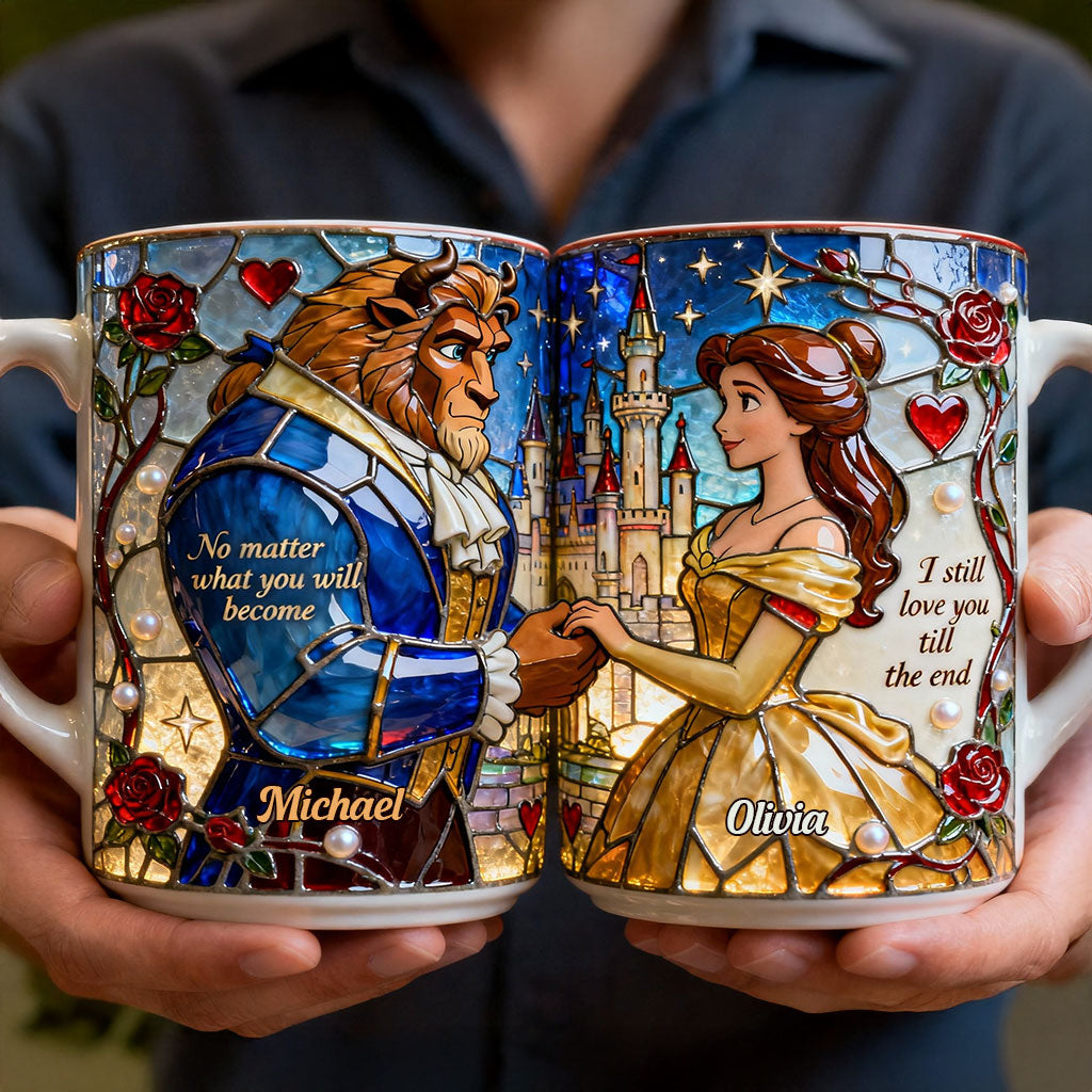 I Still Love You Till The End - Personalized Beauty And The Beast Accent Mug