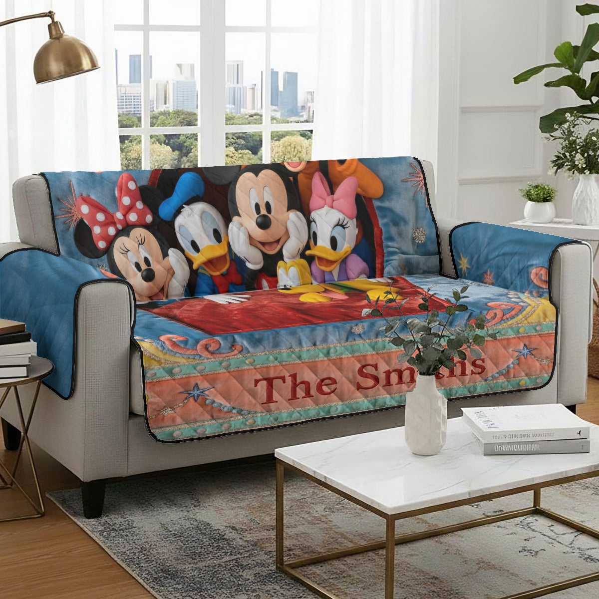 Magical Friends - Personalized Mouse Quilted Sofa/Couch Cover
