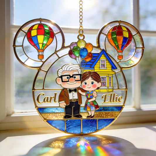 You & Me We Got This - Personalized Up Movie Couple 3D Printed Glass Suncatcher