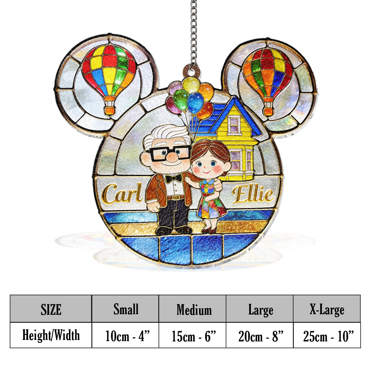 You & Me We Got This - Personalized Up Movie Couple 3D Printed Glass Suncatcher