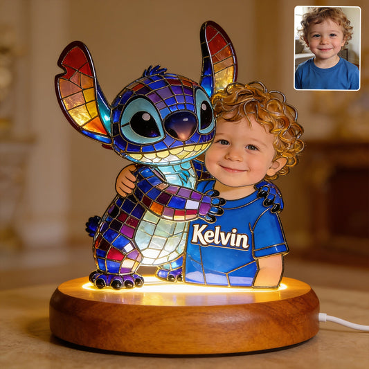 Ohana Friends - Personalized Ohana Shaped Plaque Light Base