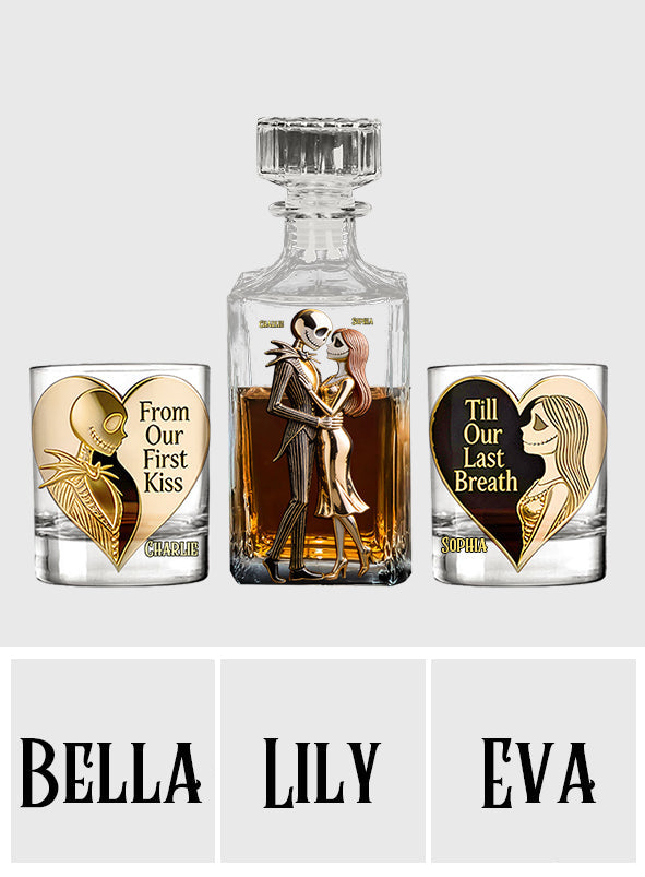 From Our First Kiss - Personalized Nightmare Whiskey Decanter Set