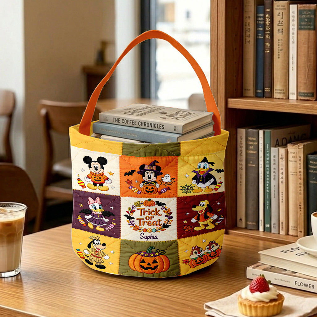 Halloween Bag - Personalized Mouse Canvas Bucket Bag