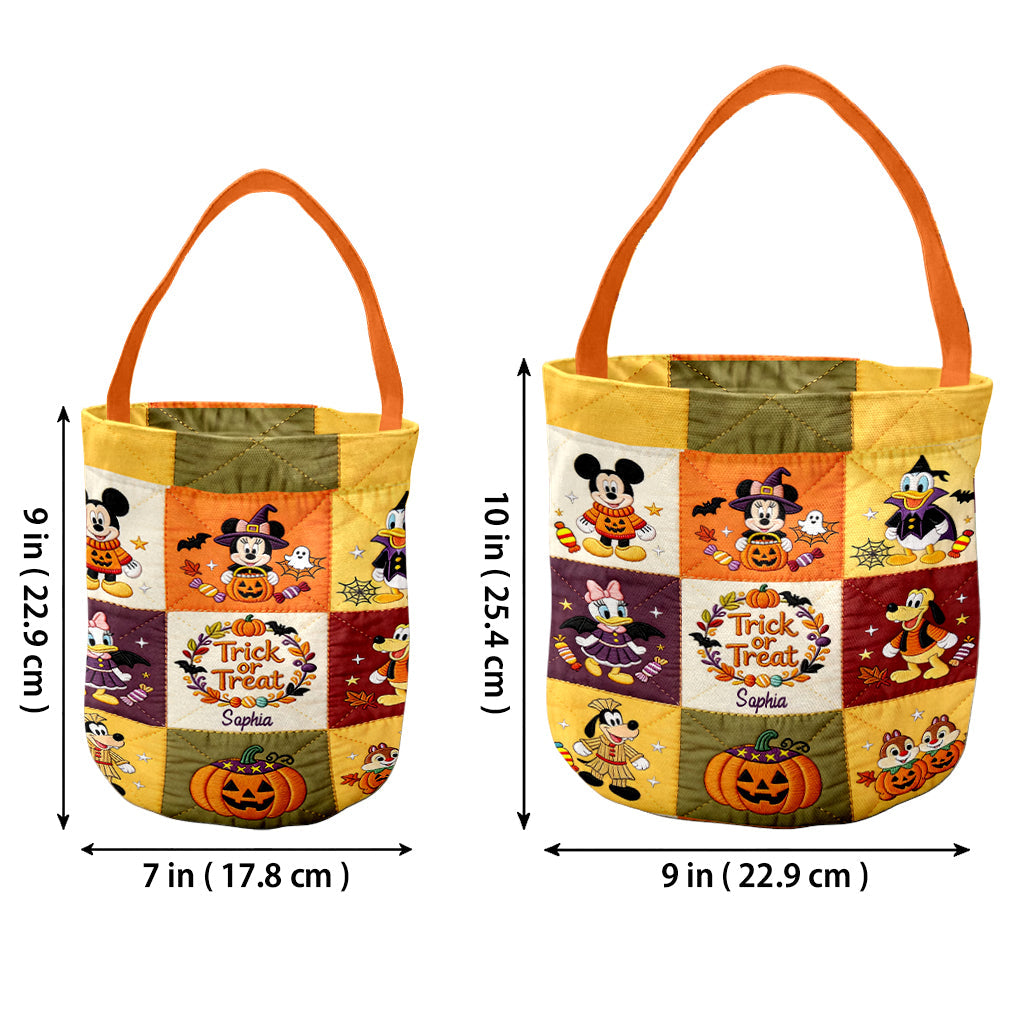 Halloween Bag - Personalized Mouse Canvas Bucket Bag