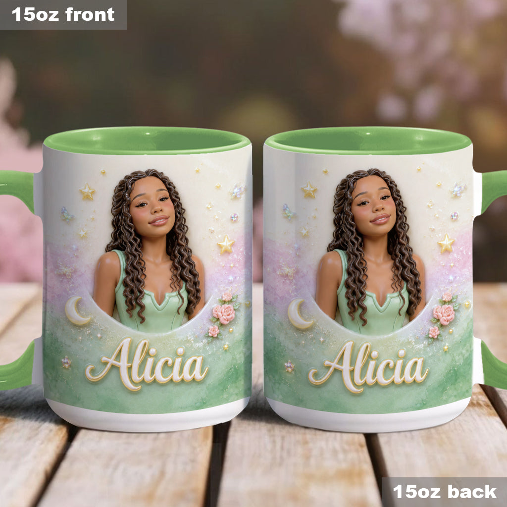 Dreamy Fairy Dust - Personalized Flying Fairy Accent Mug With Charms