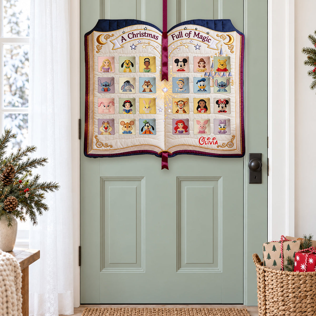A Christmas - Personalized Mouse Fabric Advent Calendar