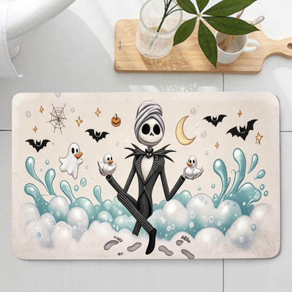 Just One More Bubble Bath Before Christmas! - Personalized Nightmare Bathroom Curtain & Mats Set