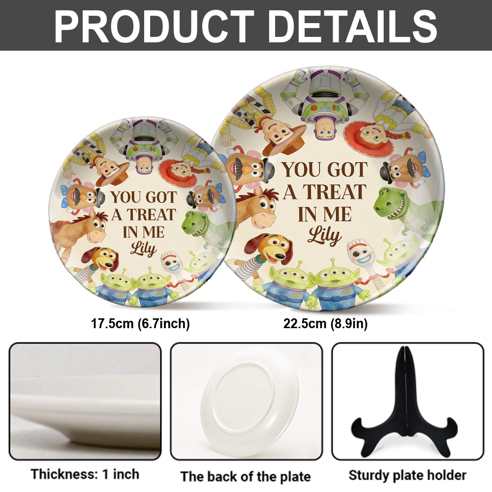 You've Got A Treat In Me - Personalized Movie For Kids Ceramic Round Plate