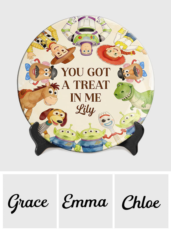 You've Got A Treat In Me - Personalized Movie For Kids Ceramic Round Plate