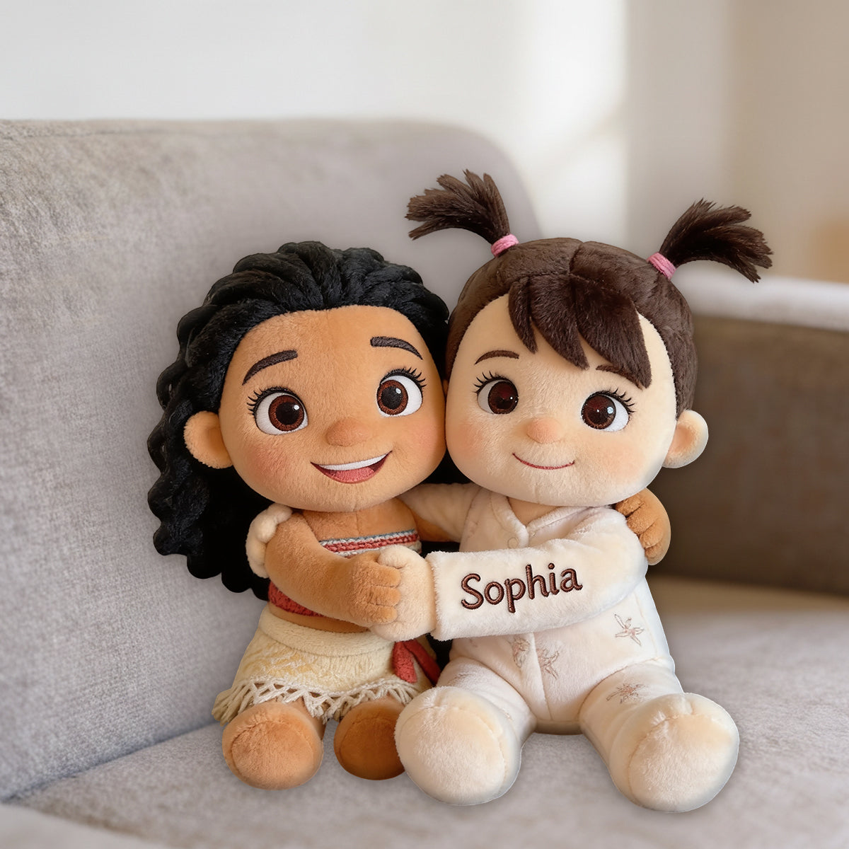 Cute Adventure Cartoon - Personalized Island Princess Premium Faux Fur Pillow
