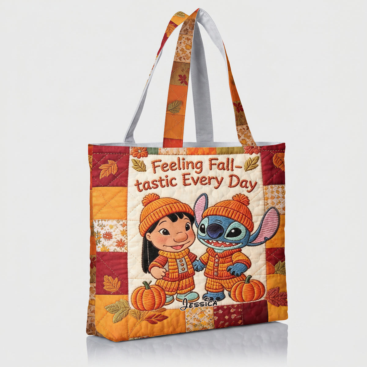 Ohana Autumn Vibes - Personalized Ohana Quilted Tote Bag